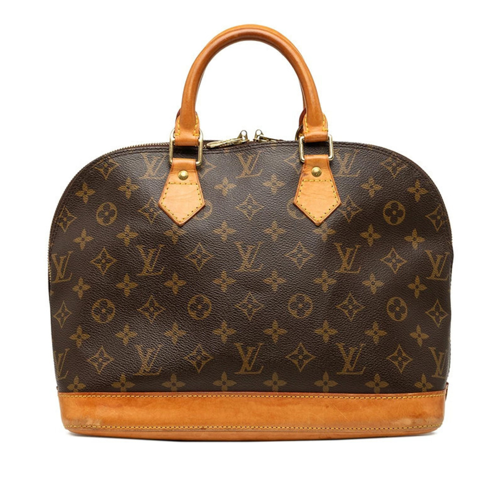 Louis Vuitton Monogram Alma 2way Shoulder Bag Brown Leather